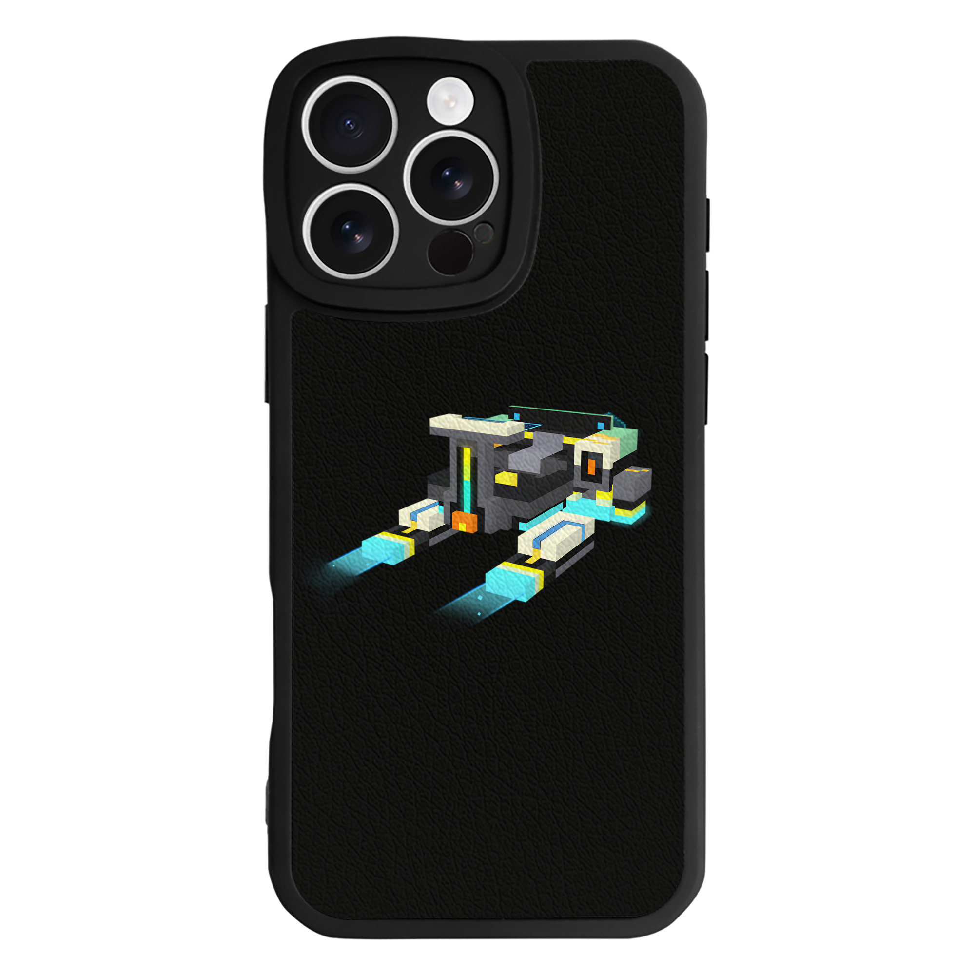 （画像用） マインクラフト ブロックの世界 Minecraft MC Block world 【iPhone 16シリーズ対応】シリコンスマホケース（レザー調） 材質：シリコン